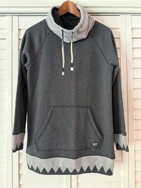 BURTON Fox Trot Gray Cowl Neck Pullover Sweater - Size S
